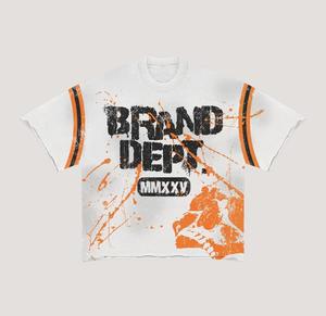 Imprimé personnalisé hommes lavage à l'acide manches courtes t-shirt/vintage streetwear brut ourlet coupe streetwear shorts ensembles pour l'été - Product Image 2