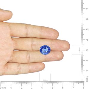 Zafiro Azul Real Facetado, Gema Suelta de 10 mm, Tratado Térmicamente, 4.42 Quilates - Product Image 3