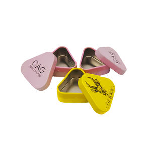 カスタム形状のサステナブルなパッケージ、金属製のリサイクル可能なキャンディボックス、高品質のブリキ製小型収納ケース（ジュエリーギフト用） - Product Image 1