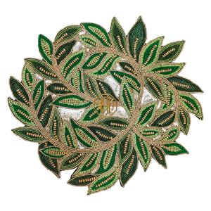 Beaded Placemats Custom <b>Round</b> Cotton <b>Table</b> <b>Mat</b> Handmade Decor for Restaurants Events Export Factory Wholesale Bulk Supplier - Product Image 1