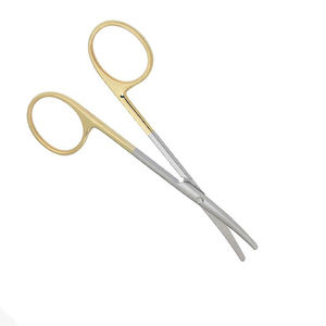 Tijeras quirúrgicas profesionales Super Cut Curved Half Gold Patrón delicado Blunt 150 mm 4,5 pulgadas Tijera médica - Product Image 3