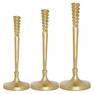 Candelero de Metal dorado de Navidad de diseñador de lujo, candelabros dorados para centros de mesa decorativos de boda - Product Image 1