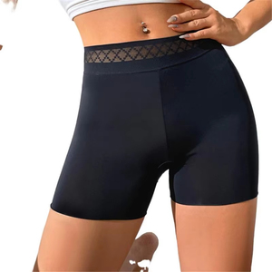 Pantalones cortos de yoga transpirables con control de vientre para levantamiento de glúteos moldeadores de cintura alta para entrenamiento físico, poliéster/LICRA sin costuras para mujer - Product Image 5