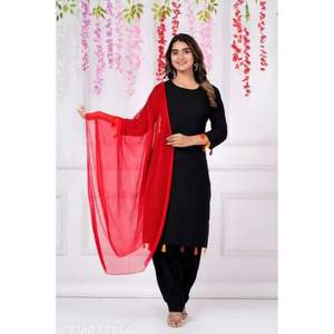 Nouvel arrivage de robes Punjabi Patiala de style Anarkali brodées pour femmes prêtes à porter de créateur de vêtements indiens pakistanais OEM - Product Image 2