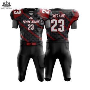 Uniformes d'équipe de football américain en gros |   Ensemble de maillots de jeu respirants sur mesure, grande taille, manches courtes |   Marque privée OEM - Product Image 1