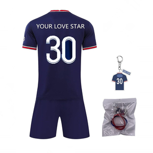 Kit d'uniforme de football de sport couleur bleu marine en polyester à séchage rapide ensemble d'uniformes de football d'équipe pour adultes - Product Image 1