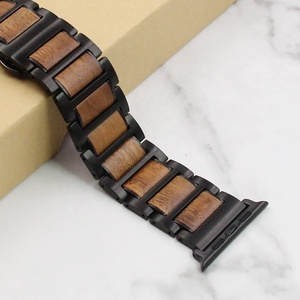 Correa de lujo de madera de Koa y acero inoxidable para <span class=keywords><strong>Apple</strong></span> <span class=keywords><strong>Watch</strong></span> IWatch Series Ultra2 1-10 38/40/41/42/44/45/46/49mm - Product Image 6