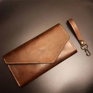 Pince à billets femmes portefeuille Logo personnalisé porte-cartes étanche en cuir véritable minimaliste LSW-0067 - Product Image 1