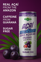 Boisson Énergisante Naturelle Acai Motion à l'Açaí et au Guarana Canette 269ml Légèrement Pétillante Sans Sucre