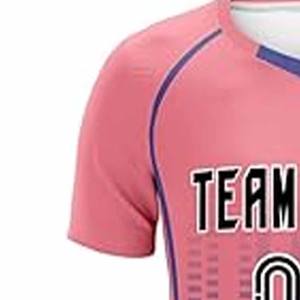 Camiseta de Fútbol Personalizada de Manga Corta con Cuello en V para Hombre con Número Personalizado, Tejido de Punto, Cargada por Dress Sports - Product Image 3