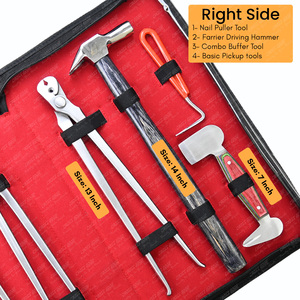 Top Rated Horse Farrier Tool Kit Driving Hammer Hoof Clincher Nipper and Grooming Hoof Bot Shoe <b>Puller</b> Hoof Buffer and Pick - Product Image 3