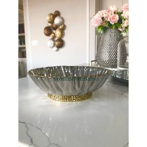 Bol à fruits en métal moderne fait à la main forme personnalisée bol de service pour la décoration intérieure table jetable fête Occasion bas prix - Product Image 4