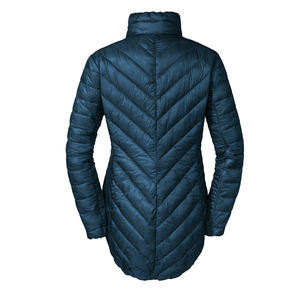 Chaqueta acolchada larga acolchada para mujer con acabado con capucha Chaqueta acolchada larga acolchada cálida de invierno con OEM - Product Image 4