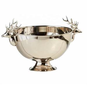 Cuenco Decorativo de Reno de Metal Dorado, Centro de Mesa Hecho a Mano, Elegante Adorno para Mesa de Comedor y Sala de Estar - Product Image 2