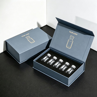 Boîte à rabat magnétique recyclable 5 pièces pour flacons de 3 ml, 5 ml, 10 ml avec insert en mousse personnalisé