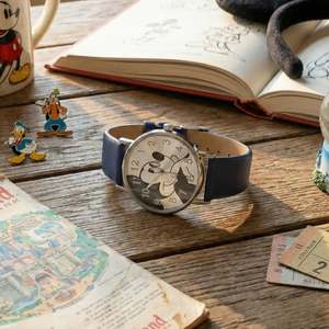 Montre Disney Mickey pour enfants avec LED lumineuse, étanche et résistante à l'eau, boîtier en alliage, bracelet en PVC/plastique, mouvement Miyota, Carto - Product Image 2