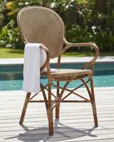 Chaise de salle à manger en rotin durable et écologique, mobilier de jardin extérieur confortable pour hôtels, fermes et salon