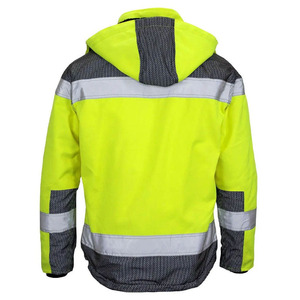 High Visibility <b>Canvas</b> Formal Polyester Reflective Casual Safety <b>Jacket</b> Waterproof Winter Unisex - Product Image 2