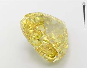 เพชร CVD ประดับหัวใจสีเหลือง VVS เพชร10.30CT มีเพชรหลวมใบรับรอง IGI - Product Image 3