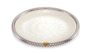 Panier feuille d'argent et d'or bol décoratif assiette en résine plat élégant centre de table plateau de service unique décoration de la maison de luxe - Product Image 3