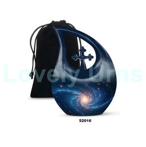 เครื่องตกแต่งเถ้ากระดูกของมนุษย์ตกแต่งด้วยถุงฟรีลายกาแล็กซีหยดน้ำอลูมิเนียม - Product Image 3