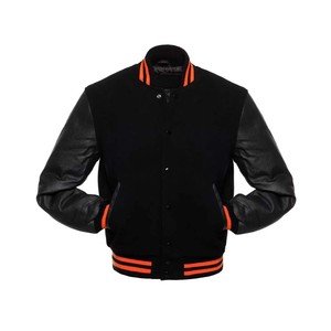 Personalizado Chenille bordado béisbol Varsity chaqueta manga lana Letterman chaqueta de cuero de invierno - Product Image 2