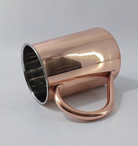 100% Pure Quality <b>Copper</b> Moscow Mule Mug Longest Design Ceramic Beer <b>Cups</b> for Giveaways - Product Image 5