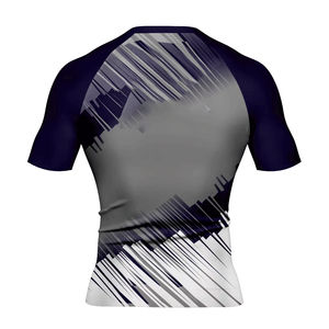 Conjunto de Camiseta de Manga Corta Elástica y Pantalones Cortos de Lucha para Hombre, para MMA, BJJ, Grappling, Transpirable, de Secado Rápido, Spandex/Poliéster - Product Image 5