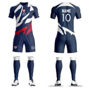 Uniformes y Camisetas de Fútbol Personalizadas para Adultos, 100% Poliéster, Anti-UV, Transpirables, para Clubes y Equipos - Product Image 2