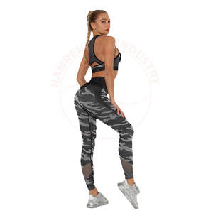 Logo personnalisé Vêtements de Sport Femmes Taille Haute Fitness Vêtements D'entraînement Deux Pièces Yoga Ensembles Soutien-Gorge Et Leggings Yoga Ensemble - Product Image 2