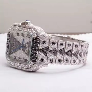 Reloj Mecánico ETA Analógico de Lujo Unisex Pulido con Marcadores de Hora de Diamantes Reales, Diseño Moderno, Resistente al Agua - Product Image 5