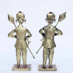 Figuras Decorativas Chokidar S/2 Multicolores de Hierro, Diseño Tradicional, Ligeras, para Mesa, Sala de Estar, Decoración del Hogar, Todas las Temporadas - Product Image 6