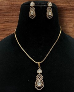 ชุดโซ่ทองเหลืองชุบทองลายจุดสร้อยคอประดิษฐ์เครื่องประดับแฟชั่น - Product Image 1