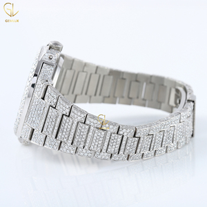 Vente chaude Rappeur Style Pass Diamond Tester Glacé Round Cut Lab Grown Diamond Hip Hop Watch Pour Hommes - Product Image 2