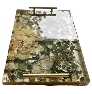 Best Quality <b>Snack</b> Serving <b>Trays</b> Custom Made Flower Resin <b>Tray</b> Home Decor Handmade Serving <b>Trays</b> Hotel Home Serving Resin <b>Tray</b> - Product Image 1