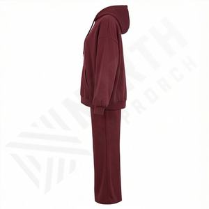 Ensemble survêtement femme avec sweat à capuche et pantalon évasé, manches longues, veste de survêtement, pantalon large évasé, ensemble deux pièces, tenue de qualité supérieure - Product Image 3