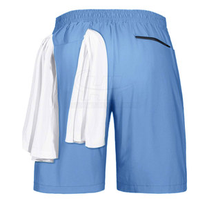 Shorts de sport décontractés pour hommes de qualité supérieure, taille élastique, en spandex et polyester, séchage rapide, respirants, écologiques, fabriqués au Pakistan - Product Image 3