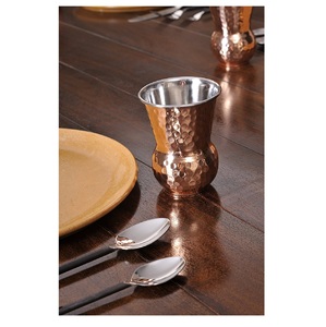 Copper Hammered <b>Outside</b> & Thick Wall Inside Nickle Plated Tumbler Moscow Mule Cocktail and Beverages Mug for Home Restaurant Use - Product Image 1