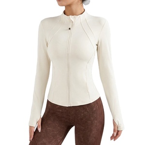 Girls and Women Custom Made High Quality Sportswear Zip up <b>Yoga</b> <b>Jacket</b> with Pocket Gym Running Sports <b>Jacket</b> - Product Image 1