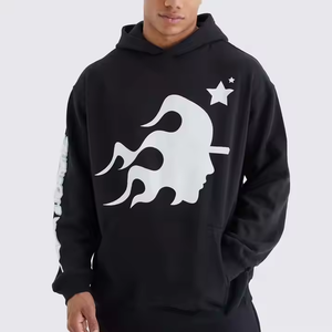 Sweat à capuche pull-over avec logo personnalisé pour hommes sweats à capuche en polaire personnalisés sans ficelle unisexe en mousse DTG sérigraphie pour l'hiver - Product Image 6