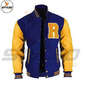 Veste de baseball universitaire à capuche en laine de haute qualité pour hommes, vêtements de rue, Logo Patch, camionneur tricoté, veste en cuir Letterman - Product Image 3