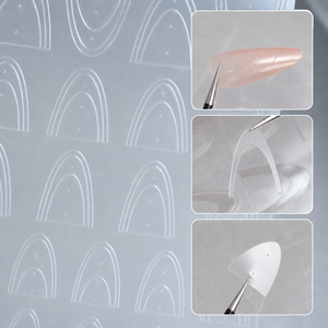 Autocollants <span class=keywords><strong>pour</strong></span> nail art français, transparents, ajourés, motifs dentelle 3D et lignes à carreaux - Product Image 3