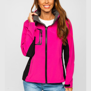 Chaqueta cortavientos rellena de algodón ligero de alta calidad para mujer, transpirable, impermeable, cuello levantado, tela OEM teñida para invierno - Product Image 1