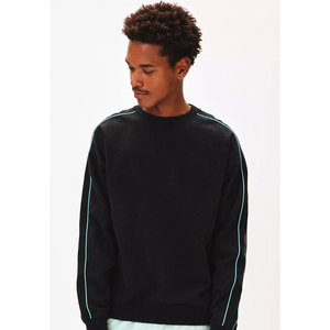 Sudadera lisa de cuello redondo personalizada para hombre, Jersey de algodón 100%, forro polar en blanco de gran tamaño, Unisex, con capucha, primavera, transpirable, Color sólido - Product Image 4