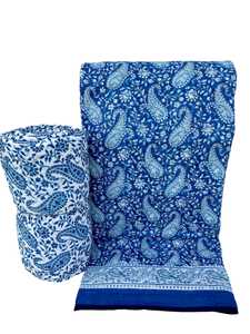 Eco-Friendly Bohemian Kantha <b>Bedding</b> Hand Block Printed Cotton <b>Quilt</b> Soft Lightweight Paisley Design Comforter King Size Hotels - Product Image 2