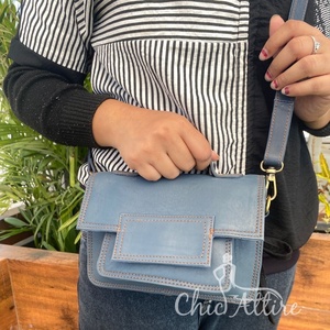 กระเป๋าสะพายคาดลำตัวใบเล็กหนังรีไซเคิลใหม่สำหรับผู้หญิงแฟชั่นสุดหรูกระเป๋าสะพายหนังสีสันสดใสกระเป๋าถือขนาดเล็ก - Product Image 1