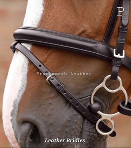 Brida de caballo de cuero de edición limitada Estilos ingleses occidentales personalizados Brida de equitación de cuero genuino Tendencias de proveedores al por mayor - Product Image 3