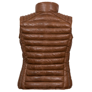 Profesional al por mayor nueva gran oferta nueva llegada cálido cuello vuelto PU cuero Casual moda chaleco para mujeres de alta calidad - Product Image 6