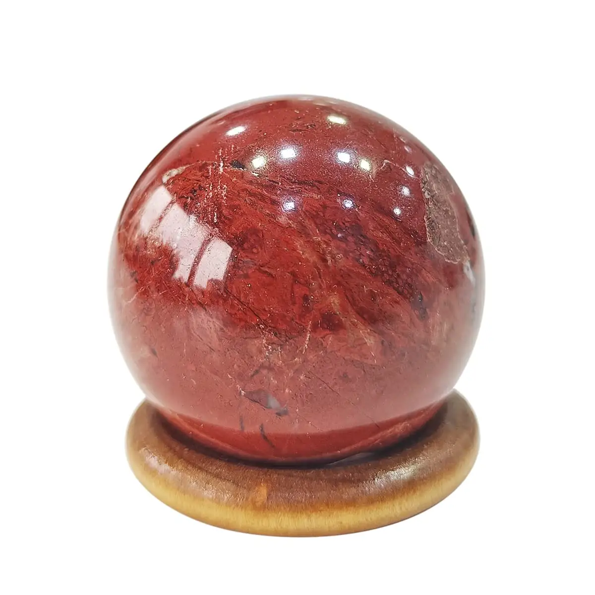 Sfera di diaspro rosso naturale sfera lucidata Aura Healing Red Jasper Crystal Ball Red Jasper Quartz Ball