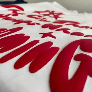 2025 Venta caliente hombres de gran tamaño personalizado pantalla Logo 3D para Puff estampado camisetas 100% algodón 3D espuma impresa de punto Popular de gran tamaño - Product Image 3